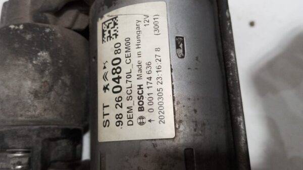 REF 9826048080 MOTOR DE ARRANQUE PEUGEOT JUMPER 2.2 BLUE HDI 120 BOSCH 0001174636 - Imagen 4